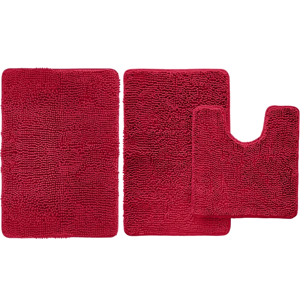 Bath Rug and Area, 24x17 in, Red