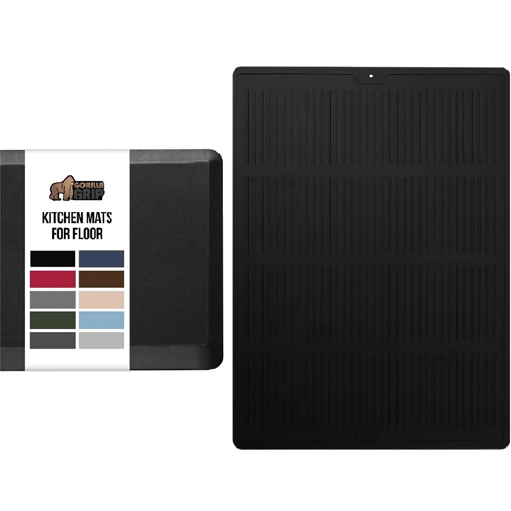 Anti Fatigue Mat, 24x17 in, Black