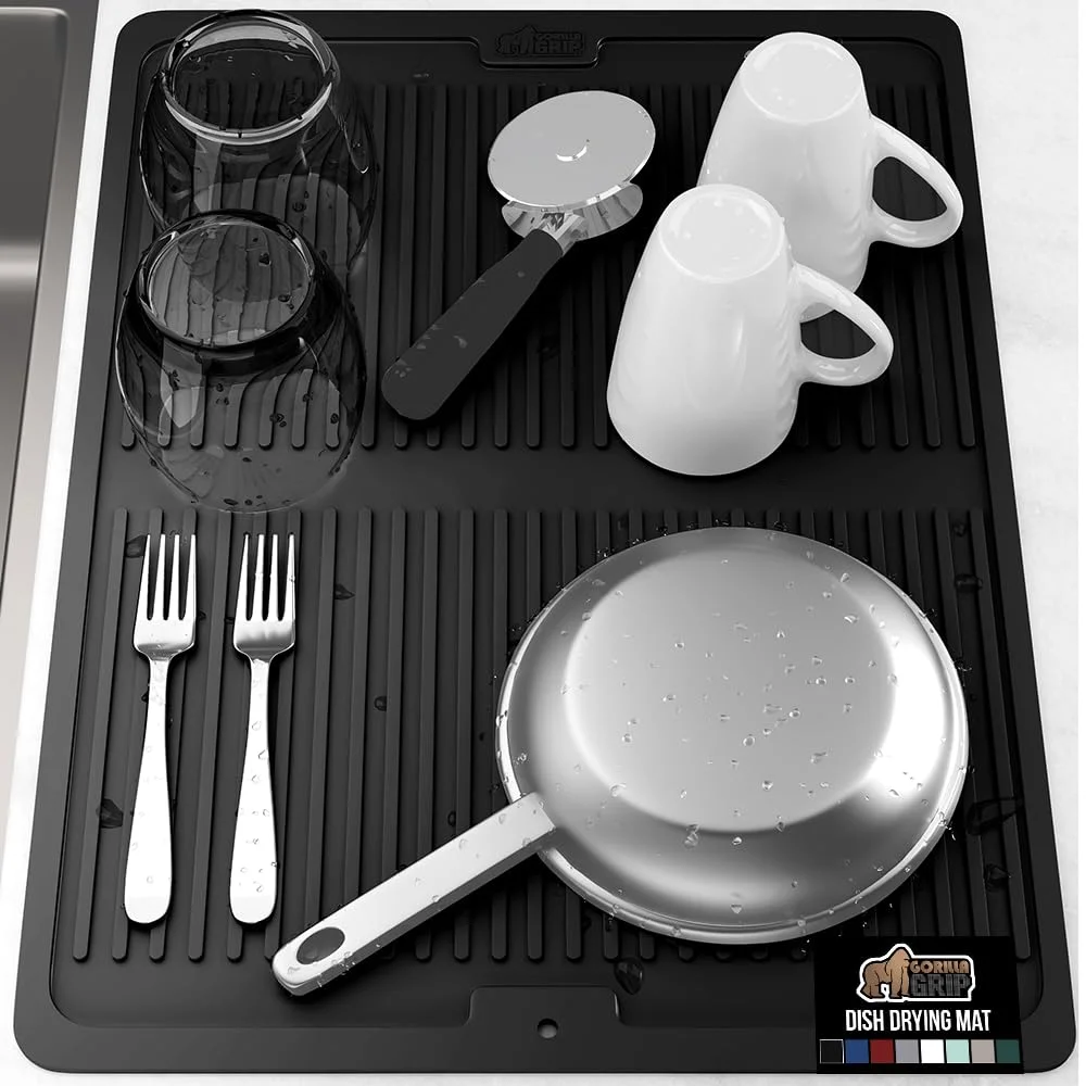 Patented Bpa-free Silicone Dish Drying, 18x24 in, Black