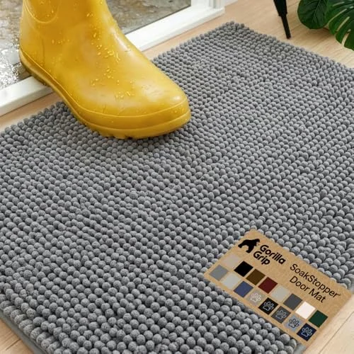 Soakstopper Dog Door Mat, 30x20 in, Grey