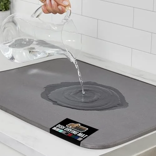 Ultra Absorbent Microfiber Dish Drying, 18x24 in, Gray