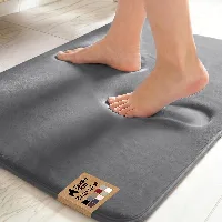 Memory Foam Bath Rug, 24x17 in, Graphite