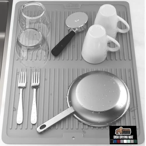 Patented Bpa-free Silicone Dish Drying, 18x24 in, Gray