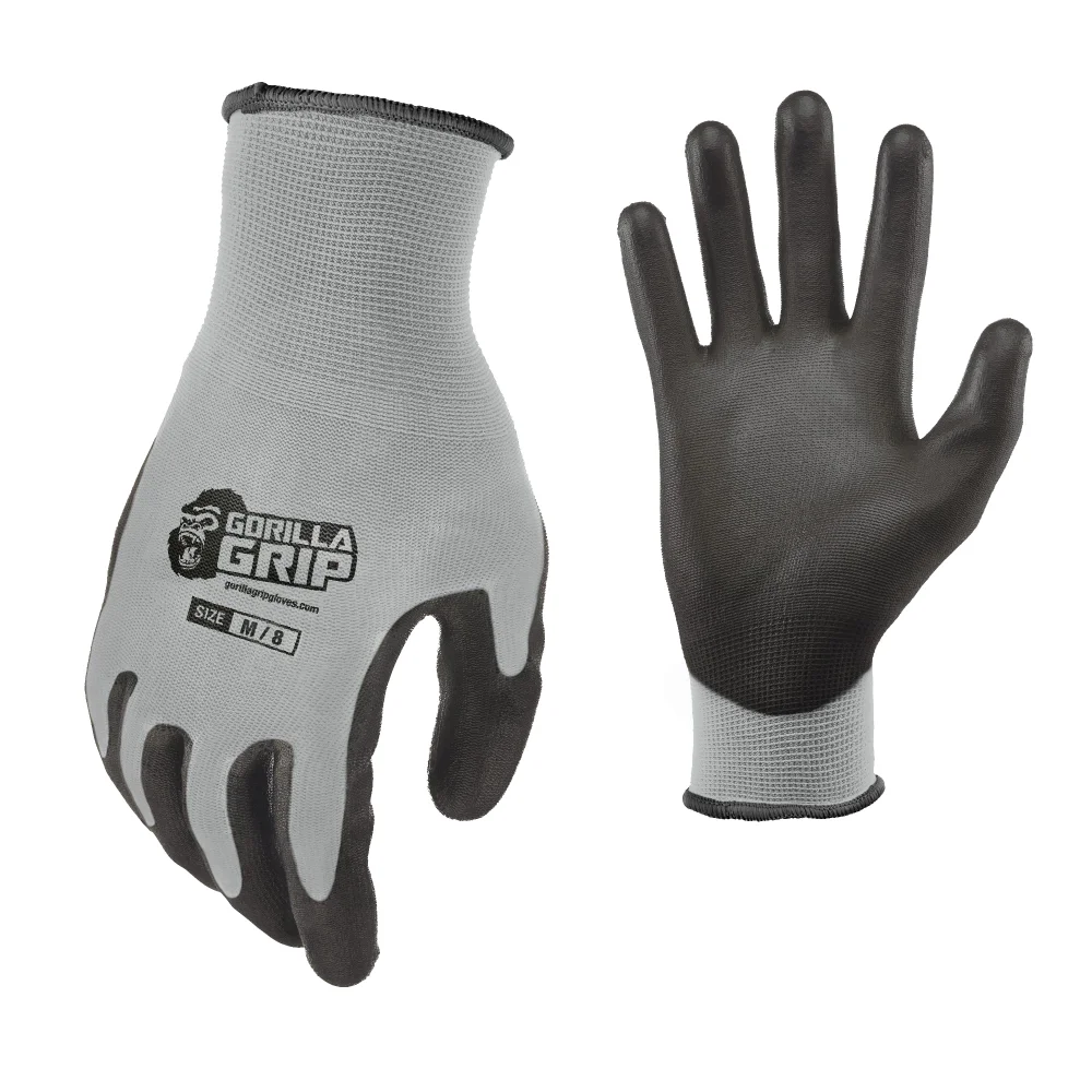 Work Gloves, 25 pairs, Medium, Grey
