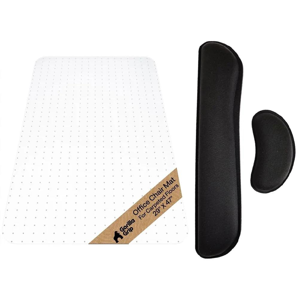 Office Chair Mat, 29x47 in, Black