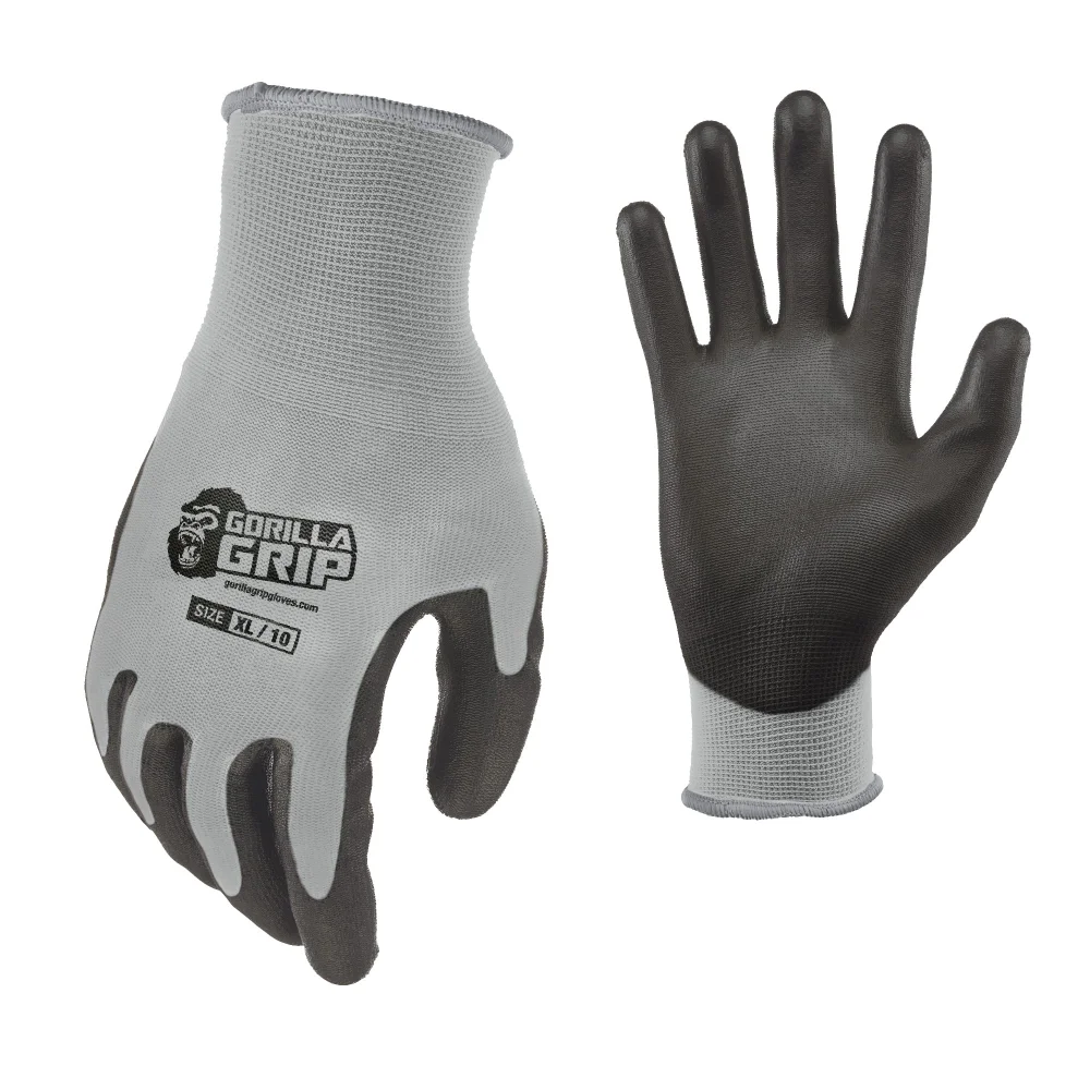 Work Gloves, 15 pairs, Medium, Grey
