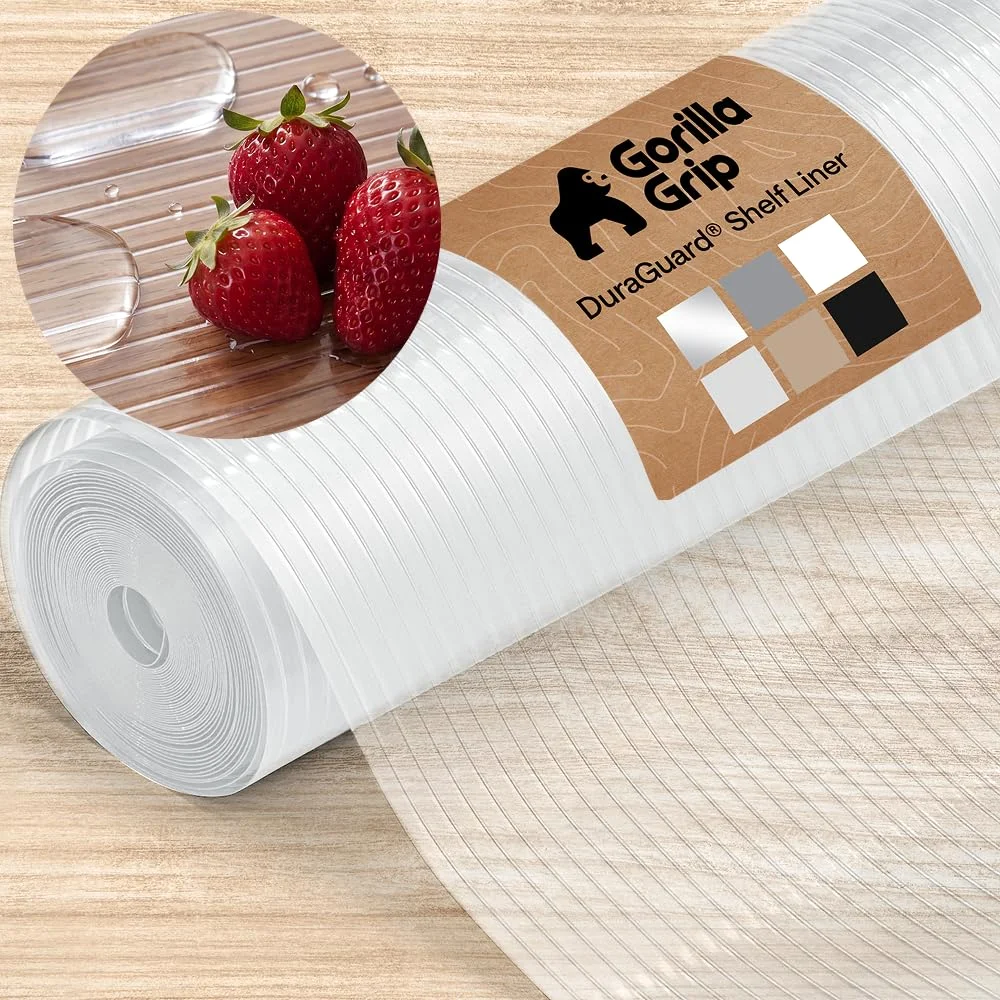Shelf Liner, 12 in x 20 ft, Clear